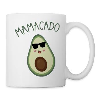 Mamacado Avocado Cartoon mit Sonnenbrille - Tasse - Weiß - Rechts