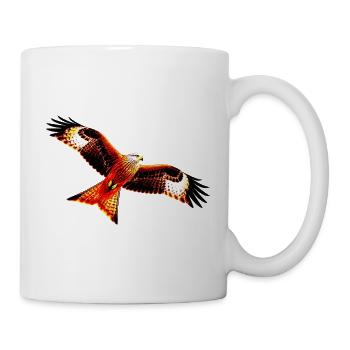 Roter Milan im Flug - Tasse - Weiß - Rechts