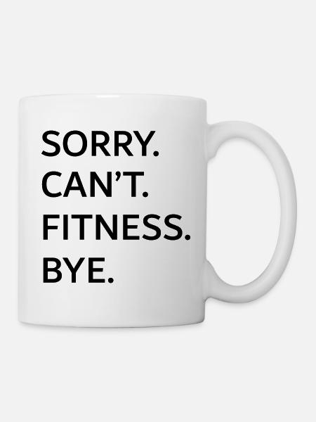 Funny fitness - Tasse - Weiß