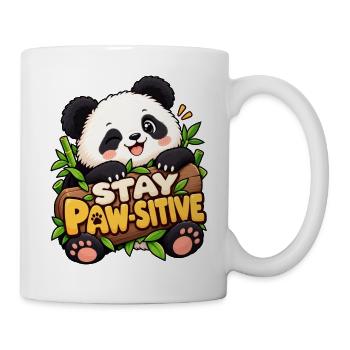 Stay Paw-Sitive Panda - Tasse - Weiß - Rechts