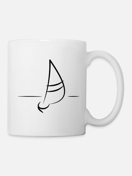 Boot Segler Segelboot - Tasse - Weiß