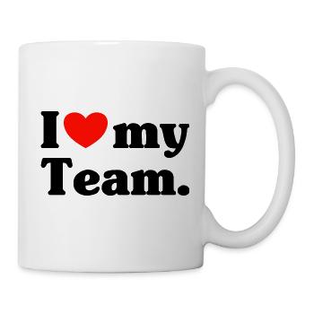 I love my Team - Tasse - Weiß - Rechts
