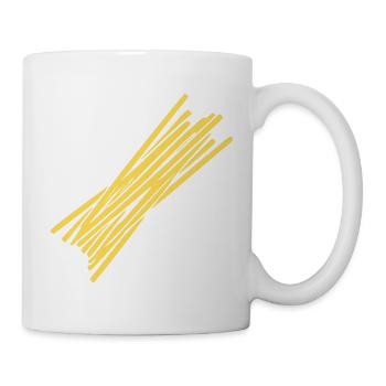 Spaghetti Pasta Nudeln Italien Geschenk - Tasse - Weiß - Rechts
