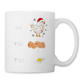 Ableitung Huhn Ei Spiegelei Mathe Funktion Xmas - Tasse - Weiß - Rechts