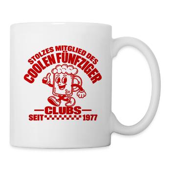 50er Club 1977 – Stolzer Jahrgang - Tasse - Weiß - Rechts