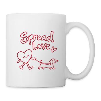 Spread Love Dachshund - Tasse - Weiß - Rechts