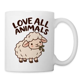 Love All Animals - Tasse - Weiß - Rechts