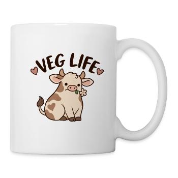 Veg Life Cute Cow - Tasse - Weiß - Rechts