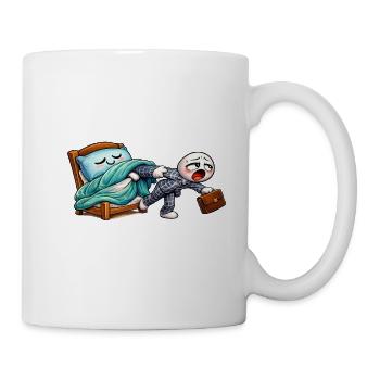 Mein Bett lässt mich nicht zur Arbeit! - Tasse - Weiß - Rechts