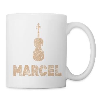Marcel als Geige - Tasse - Weiß - Rechts
