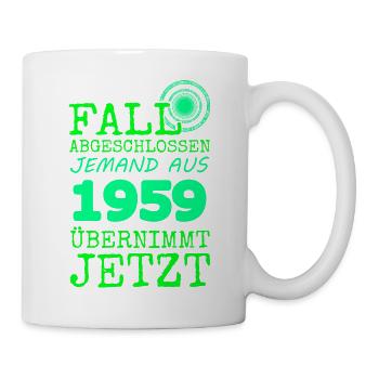 abgeschlossen 1959 - Tasse - Weiß - Rechts