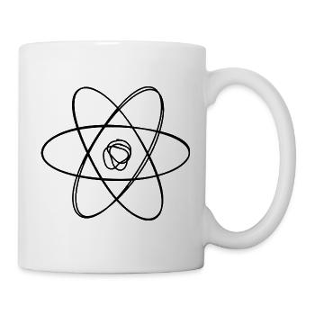 Atom handgezeichnet - Tasse - Weiß - Rechts