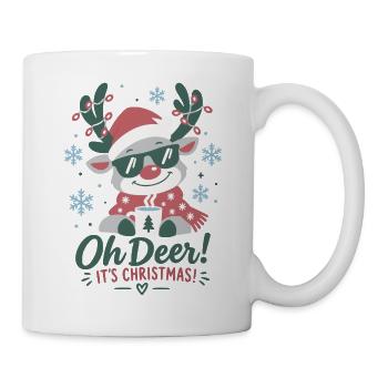 Oh Deer! Es ist Weihnachten - Tasse - Weiß - Rechts