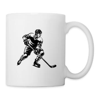 Eishockeyspieler - Tasse - Weiß - Rechts
