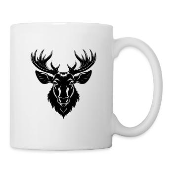 Elchbullenkopf-Reittiere - Tasse - Weiß - Rechts