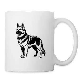 Deutscher Schäfer - Tasse - Weiß - Rechts