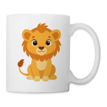 Süßes Löwenbaby - Tasse - Weiß - Rechts