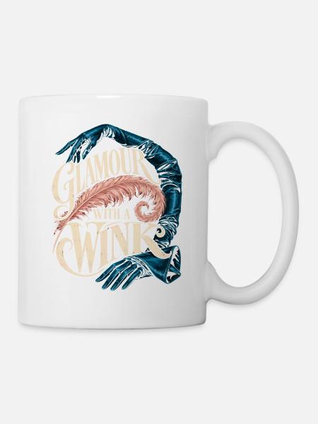 Burlesque Glamour With A Wink - Tasse - Weiß