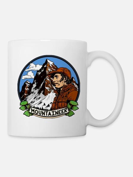 Bergsteiger Alpinisten - Tasse - Weiß