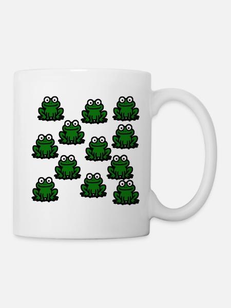 Frösche Lieblingstiere Geschenk - Tasse - Weiß