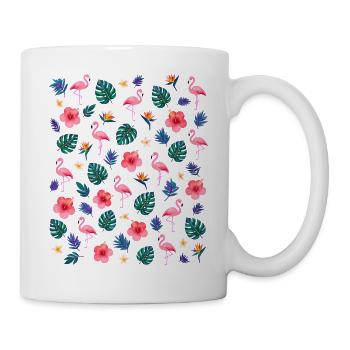Niedlicher Flamingo Süße Flamingos - Tasse - Weiß - Rechts