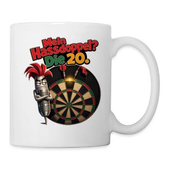 Mein Hassdoppel Die 20 - Tasse - Weiß - Rechts