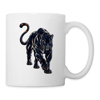 Schwarzer Panther - Tasse - Weiß - Rechts