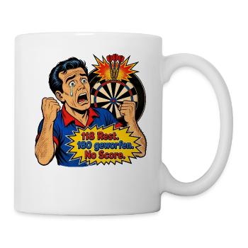 PopArt Dartboard Drama - Tasse - Weiß - Rechts