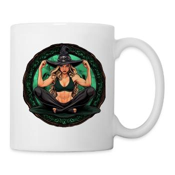 Yoga Hexe Halloween - Tasse - Weiß - Rechts