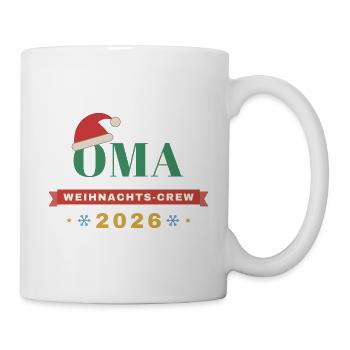 Oma – Weihnachts-Crew 2026 Partnerlook - Tasse - Weiß - Rechts