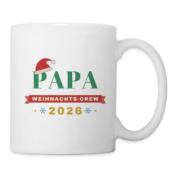Papa – Weihnachts-Crew 2026 Partnerlook - Tasse - Weiß - Rechts
