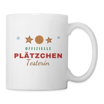 Offizielle Plätzchen-Testerin Weihnachten - Tasse - Weiß - Rechts