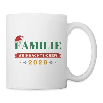 Familie – Weihnachts-Crew 2026 Partnerlook - Tasse - Weiß - Rechts