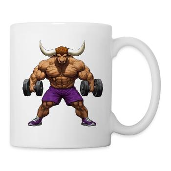 Starker Fitness Stier - Tasse - Weiß - Rechts