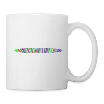 Regenbogen-Oval-Design - Tasse - Weiß - Rechts