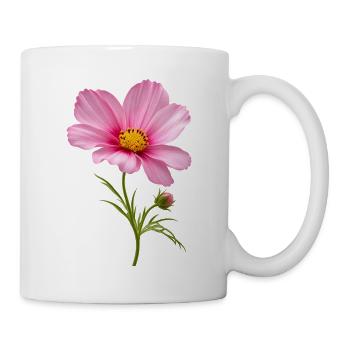 Pink Flower Nahaufnahme - Tasse - Weiß - Rechts