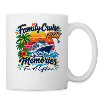 Familienkreuzfahrt 2027 Passende Familienurlaubsparty - Tasse - Weiß - Rechts