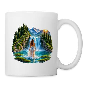Magischer Wasserfall - Tasse - Weiß - Rechts