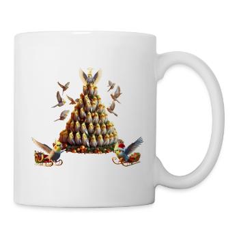 Nymphenweihnachtsbaum mit Schlitten - Tasse - Weiß - Rechts