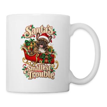  Santas Smallest Trouble Französische Bulldogge - Tasse - Weiß - Rechts