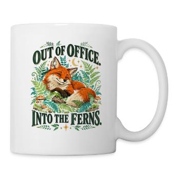 Out Of Office Into The Ferns Fuchs Im Farnwald - Tasse - Weiß - Rechts