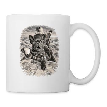  Französische Bulldogge Im Winterlichen - Tasse - Weiß - Rechts