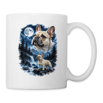  Französische Bulldogge Im Mondschein Bei - Tasse - Weiß - Rechts