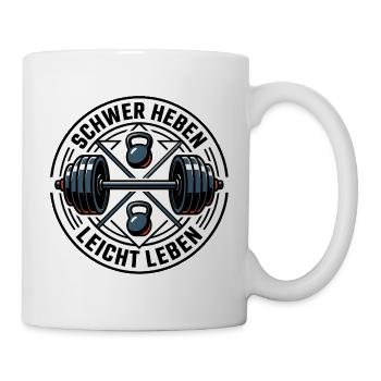 Schwer Heben Leicht Leben Gym - Tasse - Weiß - Rechts