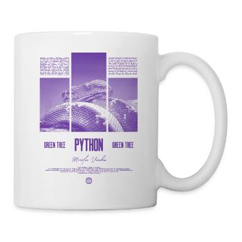 Green Tree Python Modern Reptile Keeper Streetwear - Tasse - Weiß - Rechts