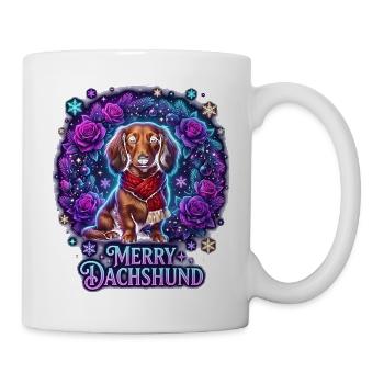Winterdackel Rosenzauber - Tasse - Weiß - Rechts