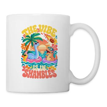 Sunset Dinosaurier Die Stimmung ist im Chaos - Tasse - Weiß - Rechts