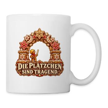 Tragende Plätzchen - Tasse - Weiß - Rechts