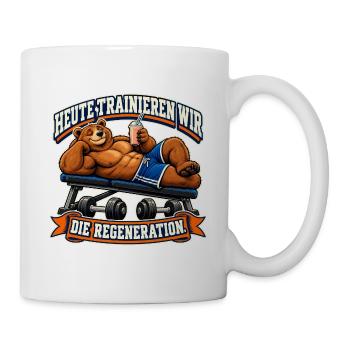 Regeneration ist auch Training - Tasse - Weiß - Rechts