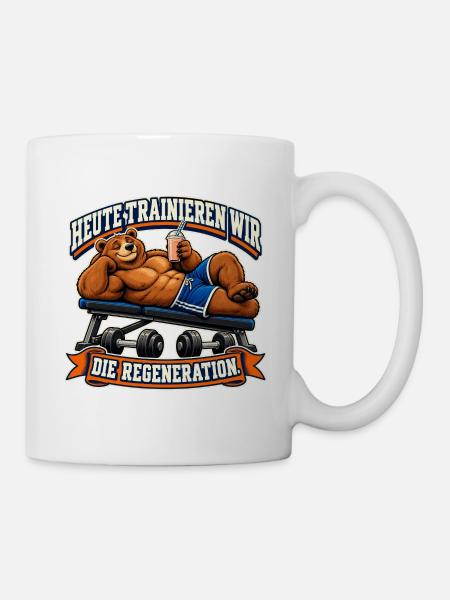 Regeneration ist auch Training - Tasse - Weiß